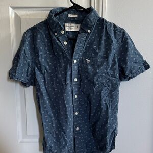 Abercrombie & Fitch Navy Patterned Casual Shirt
